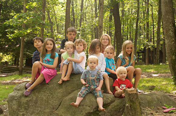 All the cousins together for a moment